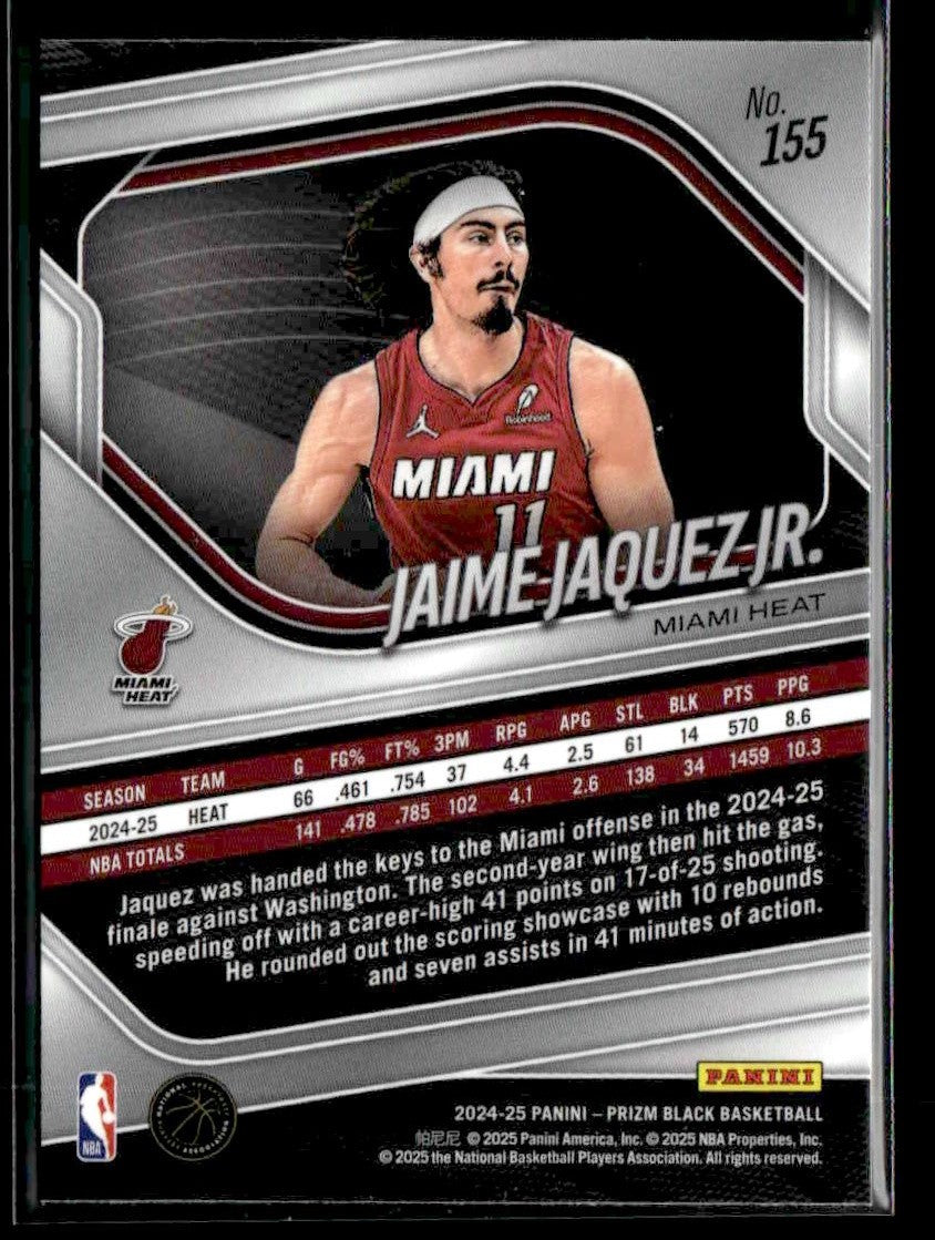 2024-25 Panini Prizm Black #155 Jaime Jaquez Jr