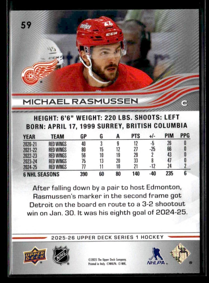2025-26 Upper Deck #59 Michael Rasmussen