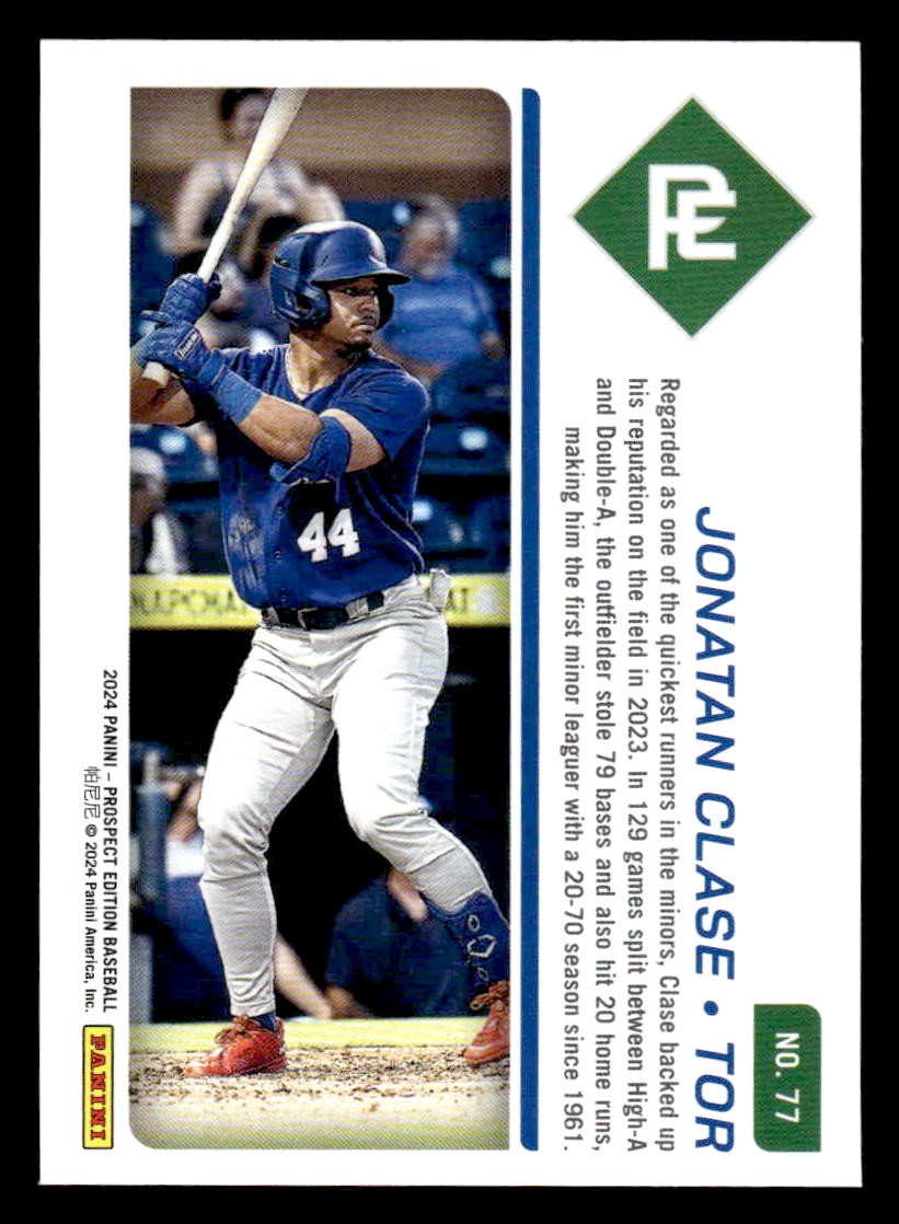 2024 Panini Prospect Edition #77 Jonatan Clase