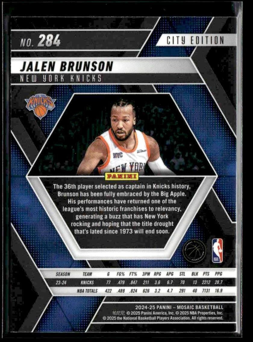 2024-25 Panini Mosaic #284 Jalen Brunson