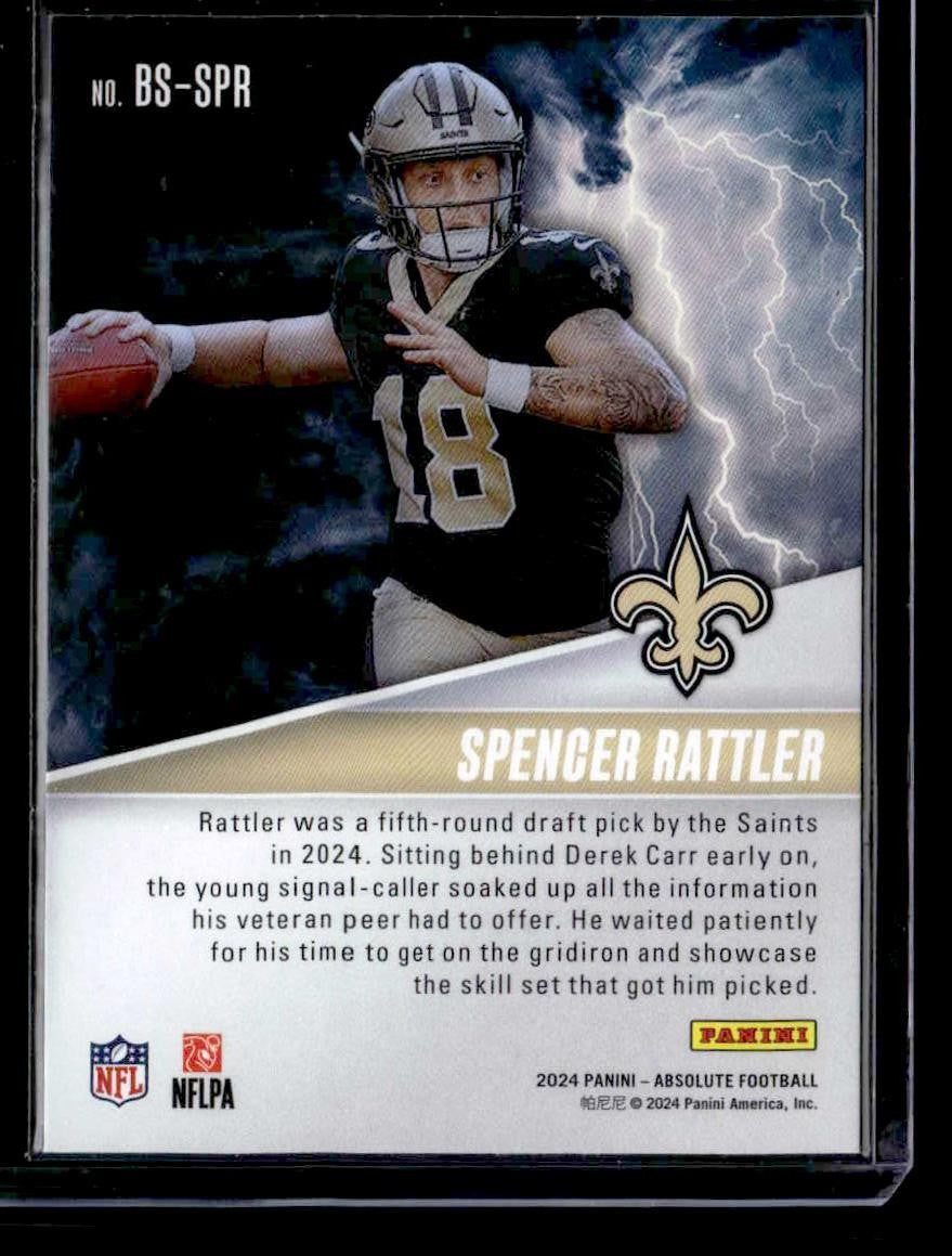 2024 Panini Absolute #BS-SPR Spencer Rattler By Storm