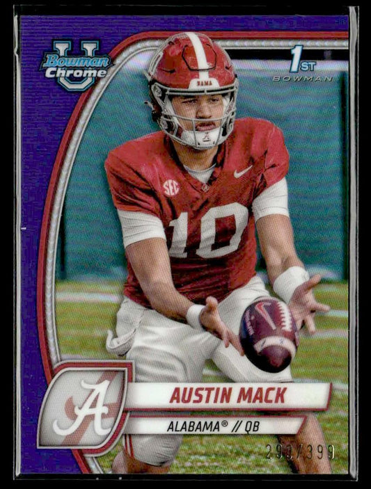 2024 Bowman University Chrome #87 Austin Mack Purple Refractor #/399