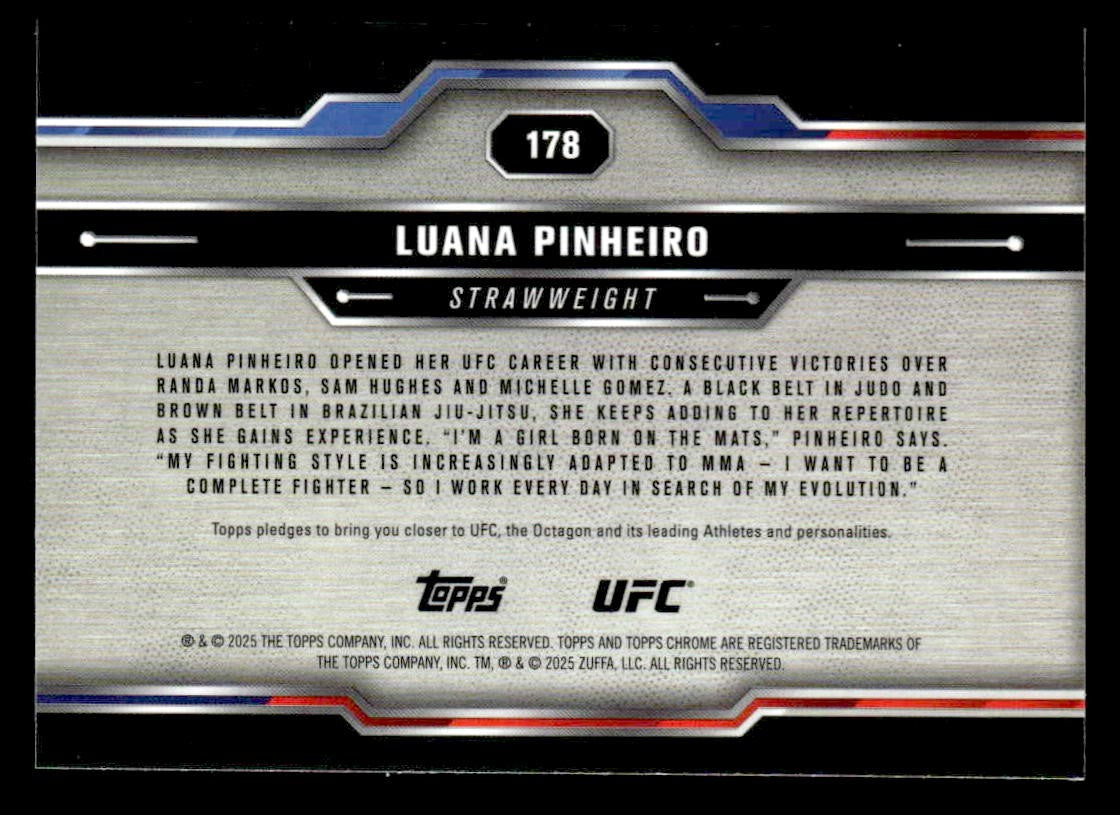 2025 Topps Chrome UFC #178 Luana Pinheiro X-Fractor