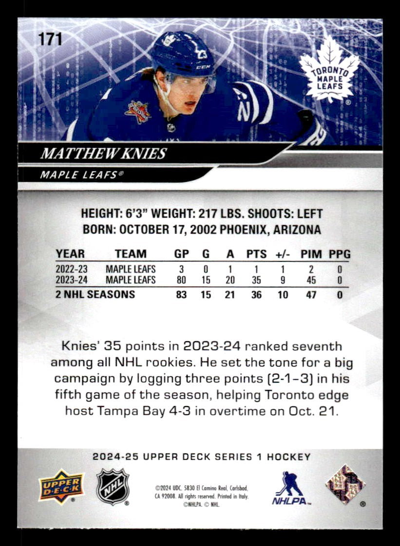 2024-25 Upper Deck #171 Matthew Knies