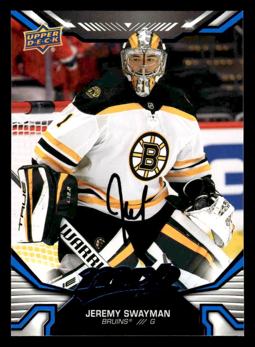 2022-23 Upper Deck MVP #67 Jeremy Swayman Blue Script
