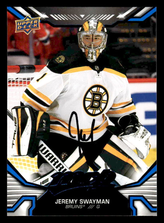 2022-23 Upper Deck MVP #67 Jeremy Swayman Blue Script