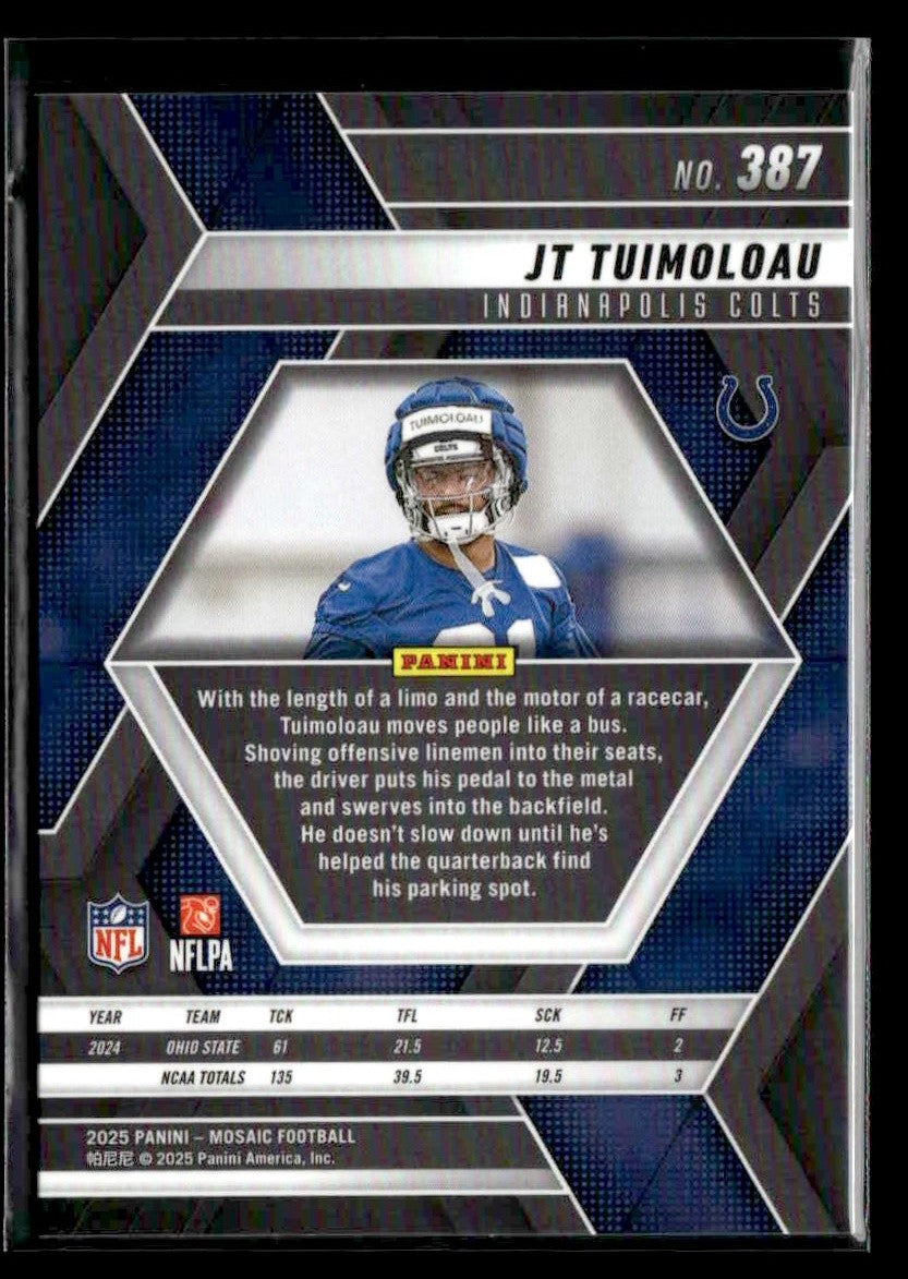 2025 Panini Mosaic #387 JT Tuimoloau