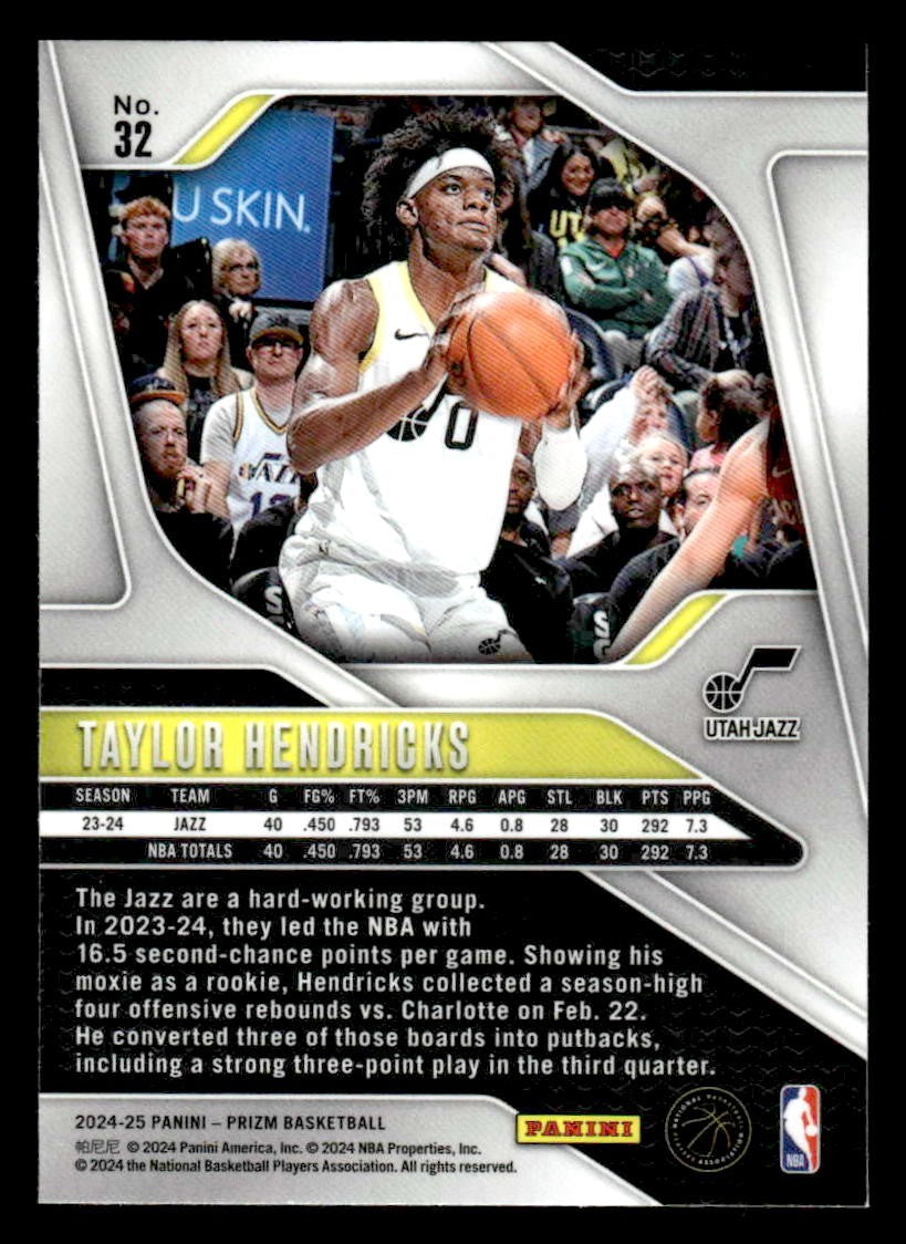 2024-25 Panini Prizm #32 Taylor Hendricks