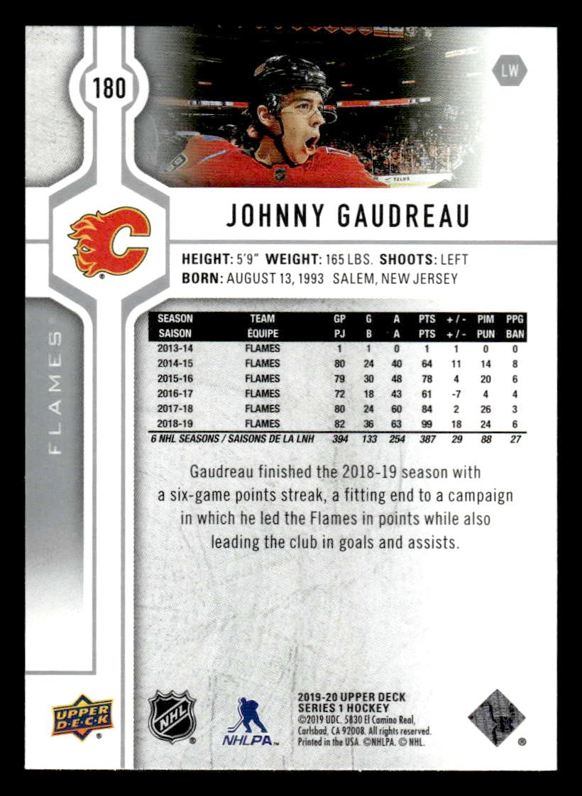 2019-20 Upper Deck #180 Johnny Gaudreau