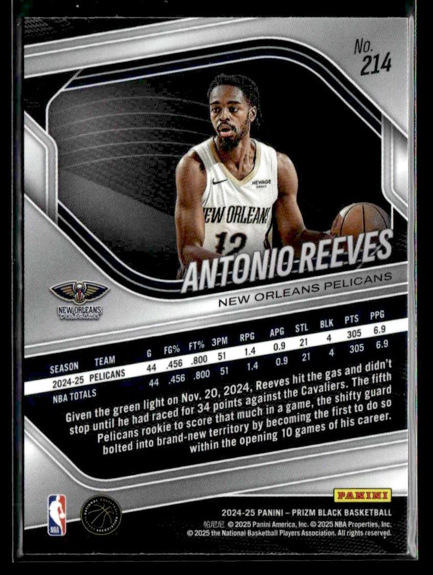 2024-25 Panini Prizm Black #214 Antonio Reeves