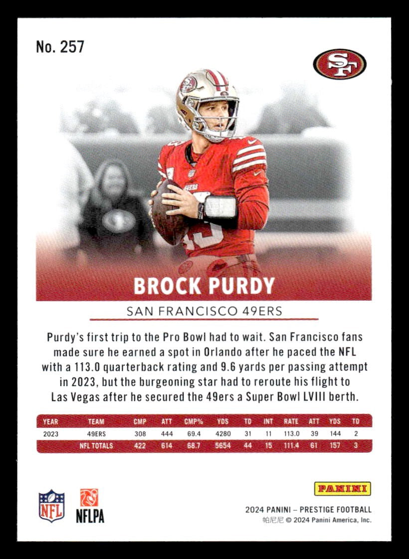 2024 Panini Prestige #257 Brock Purdy