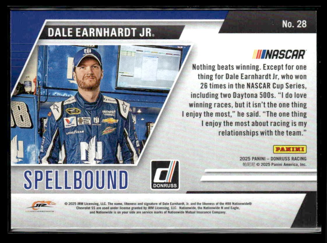 2025 Donruss #28 Dale Earnhardt Jr Spellbound