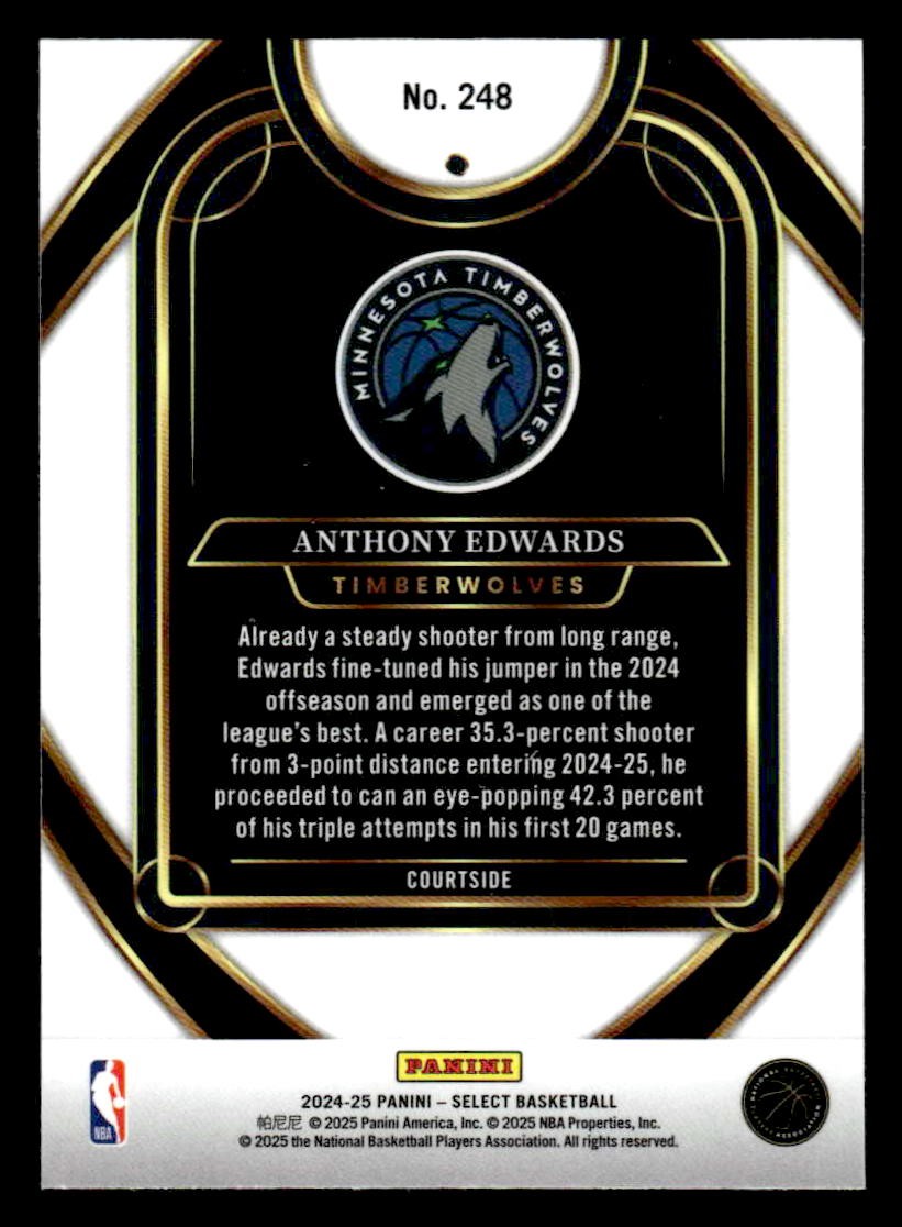 2024-25 Panini Select #248 Anthony Edwards