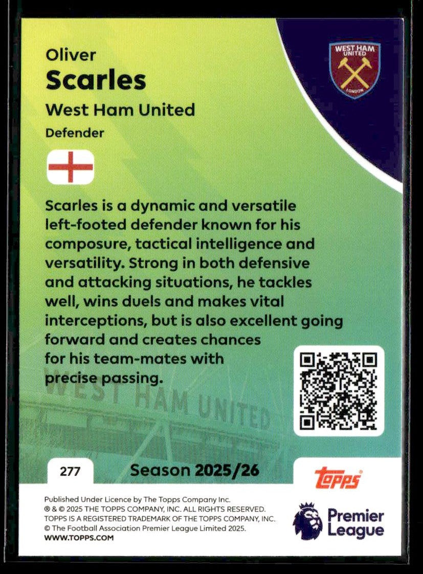 2025-26 Topps Premier League #277 Oliver Scarles