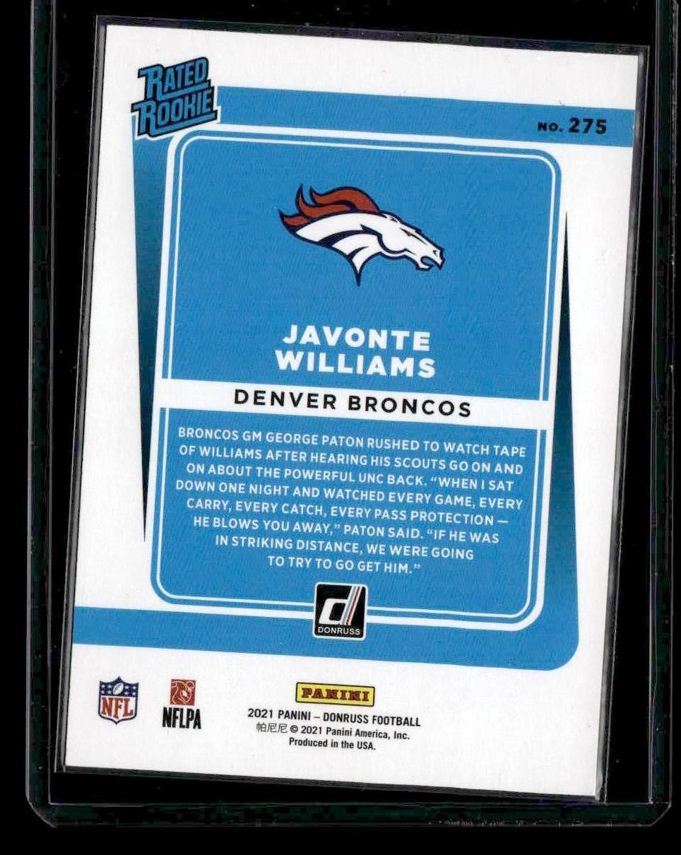 2021 Donruss #275 Javonte Williams