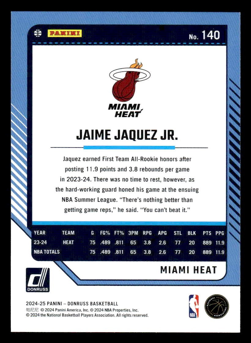 2024-25 Donruss #140 Jaime Jaquez Jr.