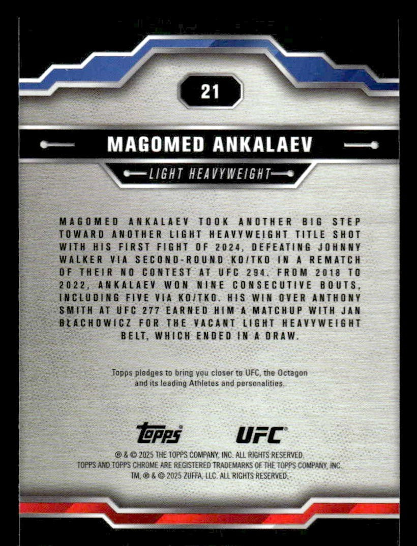 2025 Topps Chrome UFC #21 Magomed Ankalaev