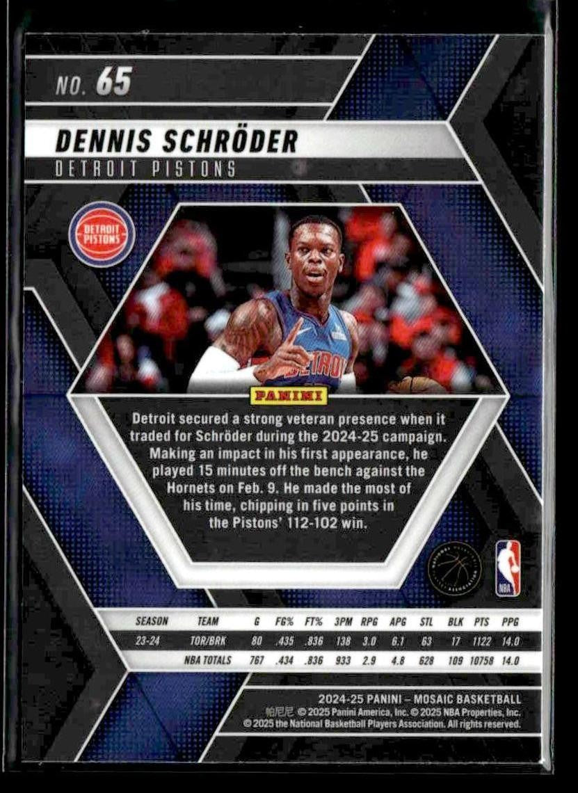 2024-25 Panini Mosaic #65 Dennis Schroder