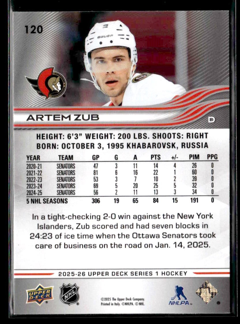 2025-26 Upper Deck #120 Artem Zub