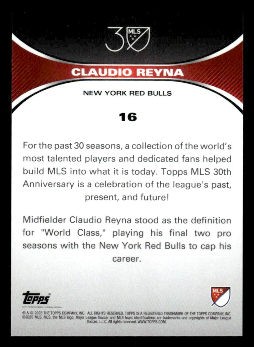 2025 Topps MLS 30th Anniversary Collection #16 Claudio Reyna
