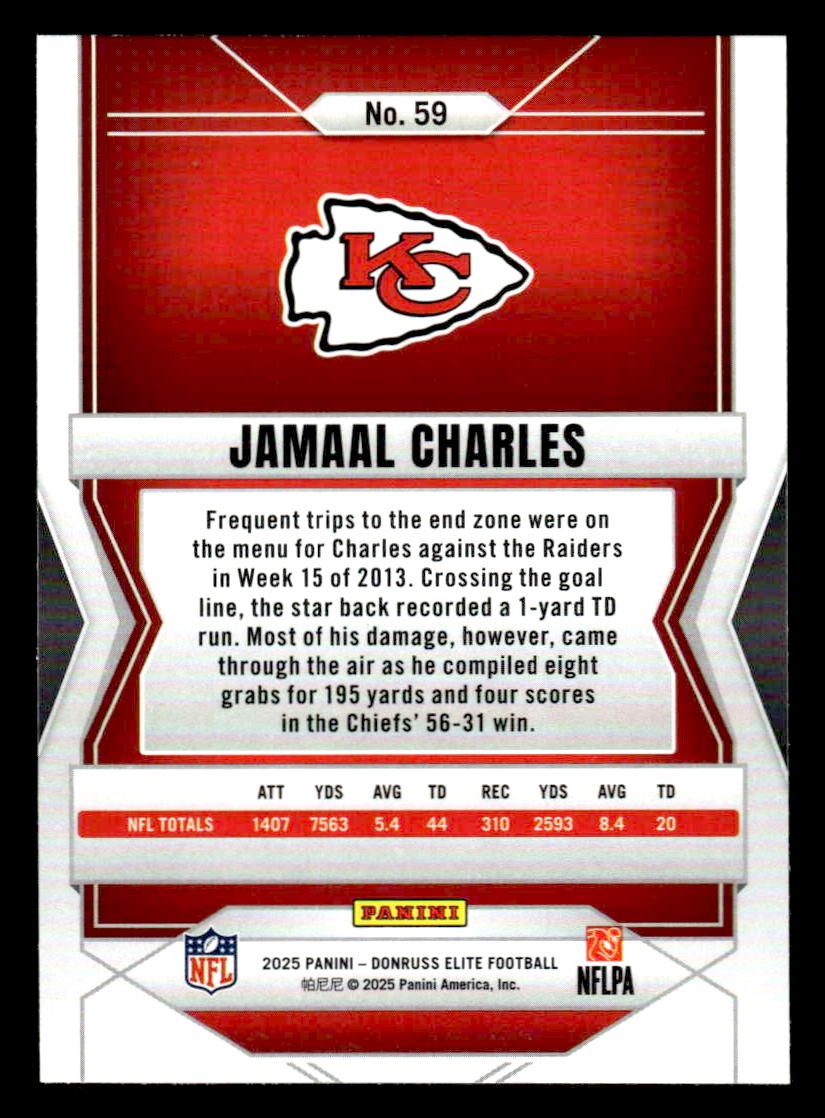 2025 Donruss Elite #59 Jamaal Charles