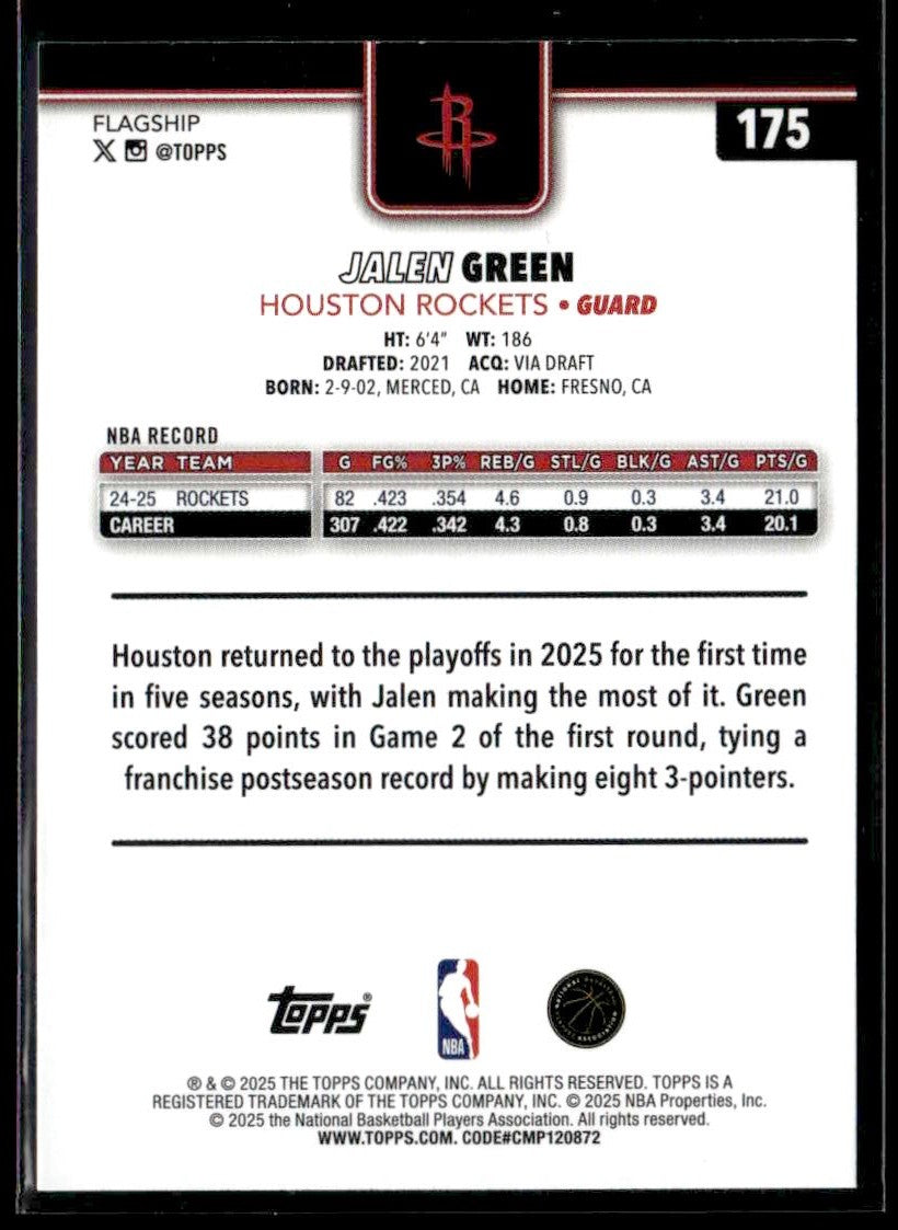 2025-26 Topps #175 Jalen Green