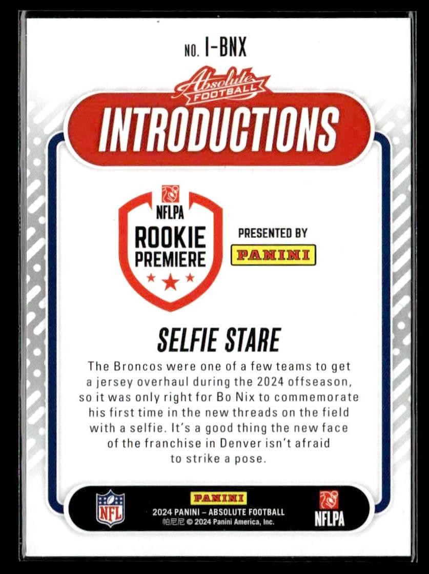 2024 Panini Absolute #I-BNX Bo Nix Introductions