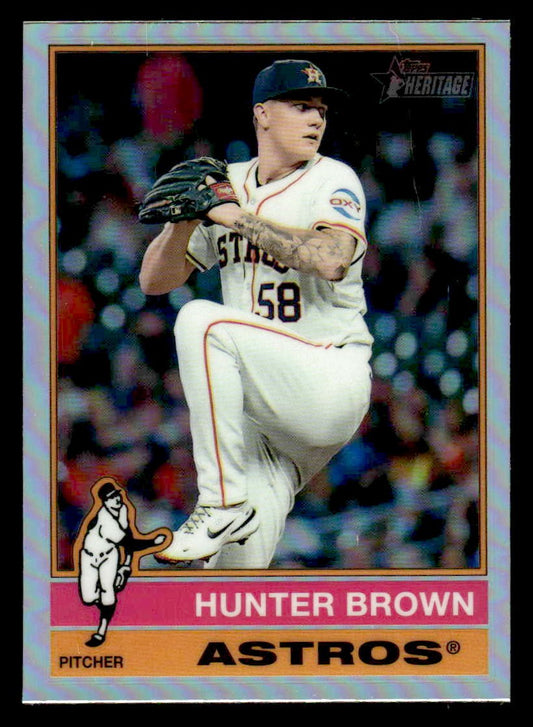 2025 Topps Heritage #428 Hunter Brown Chrome Refractor