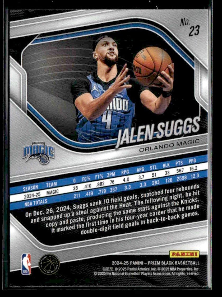 2024-25 Panini Prizm Black #23 Jalen Suggs