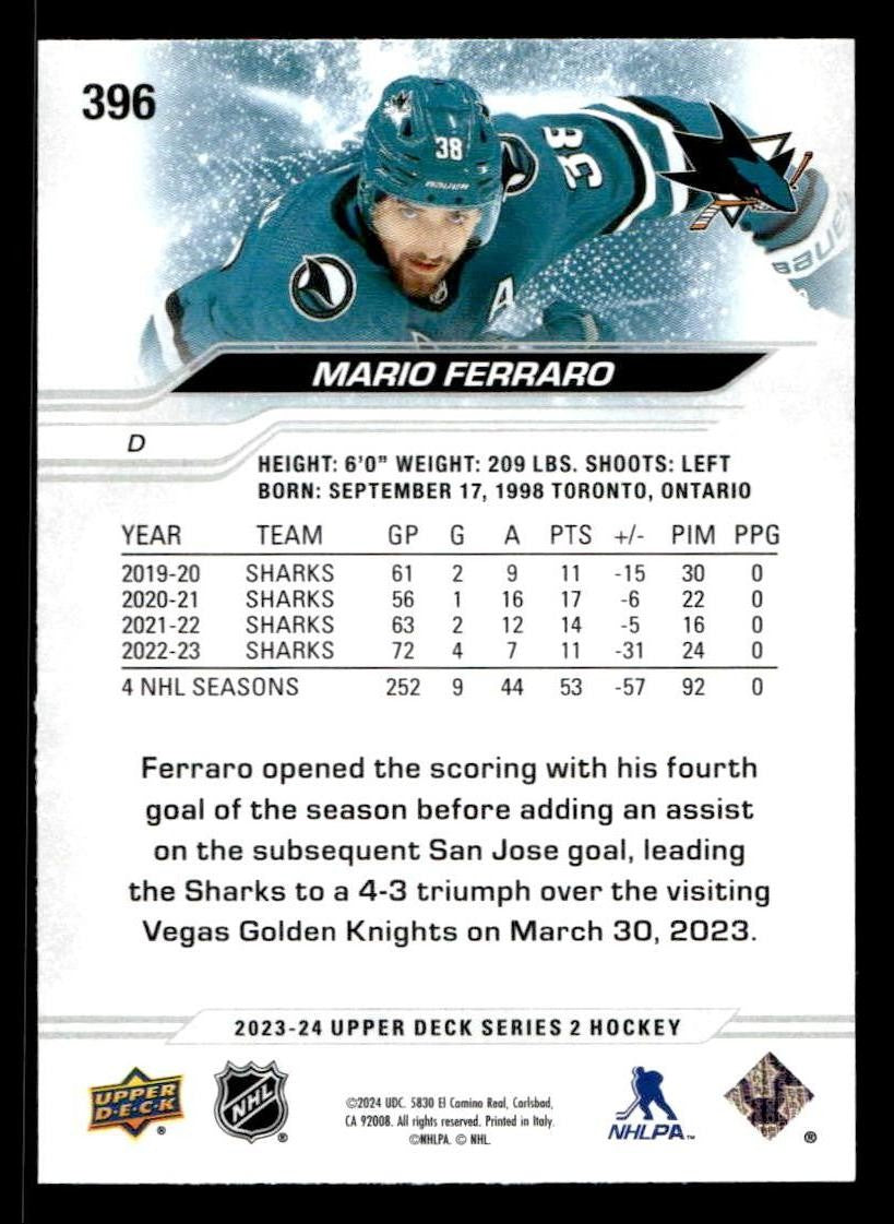 2023-24 Upper Deck #396 Mario Ferraro