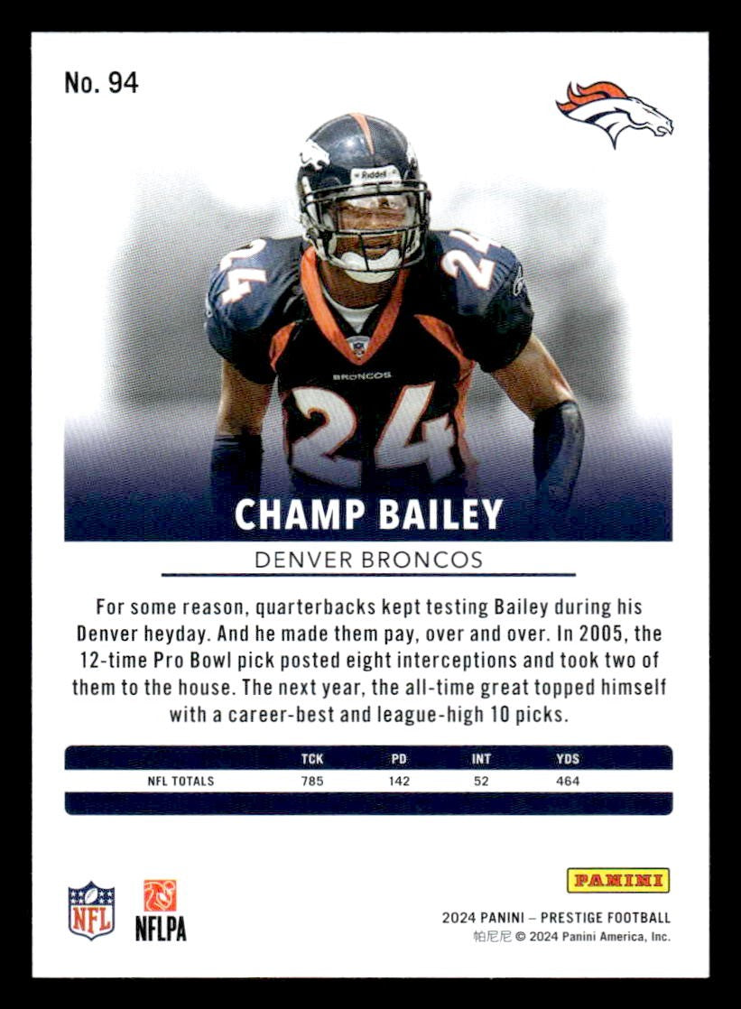2024 Panini Prestige #94 Champ Bailey