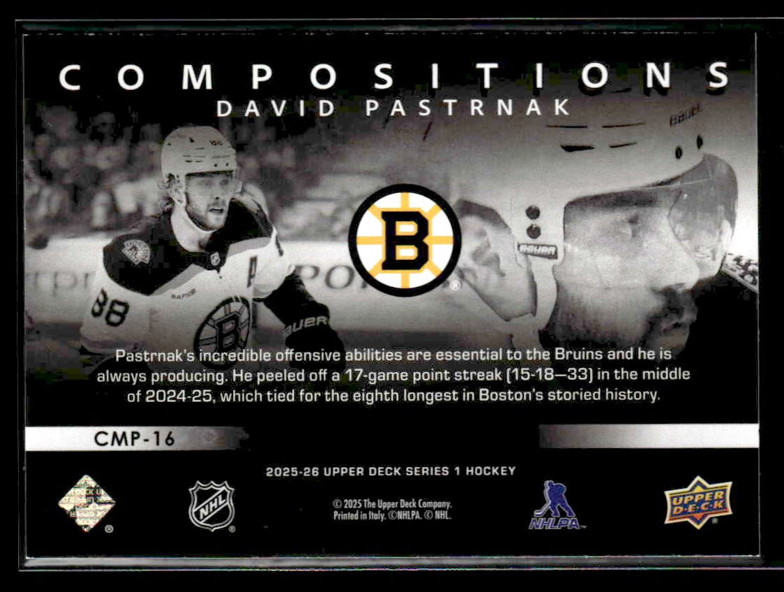 2025-26 Upper Deck #CMP-16 David Pastrnak Compositions
