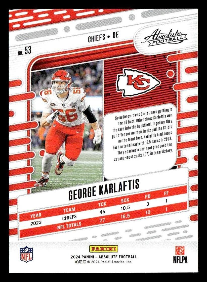 2024 Panini Absolute #53 George Karlaftis Retail