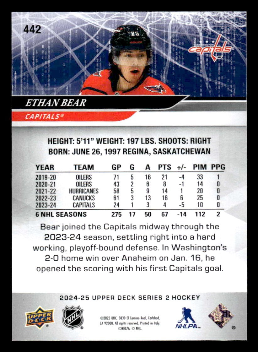 2024-25 Upper Deck #442 Ethan Bear