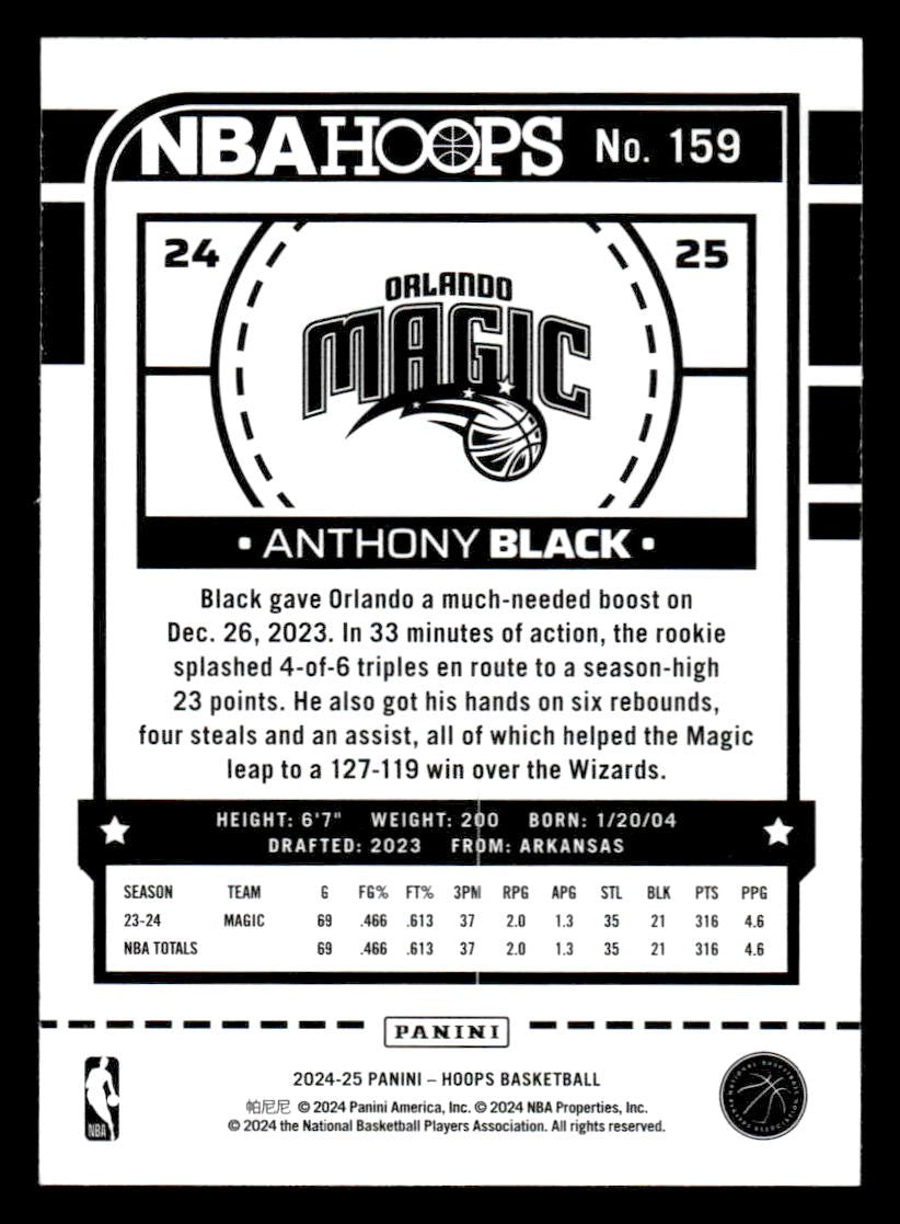 2024-25 Hoops #159 Anthony Black