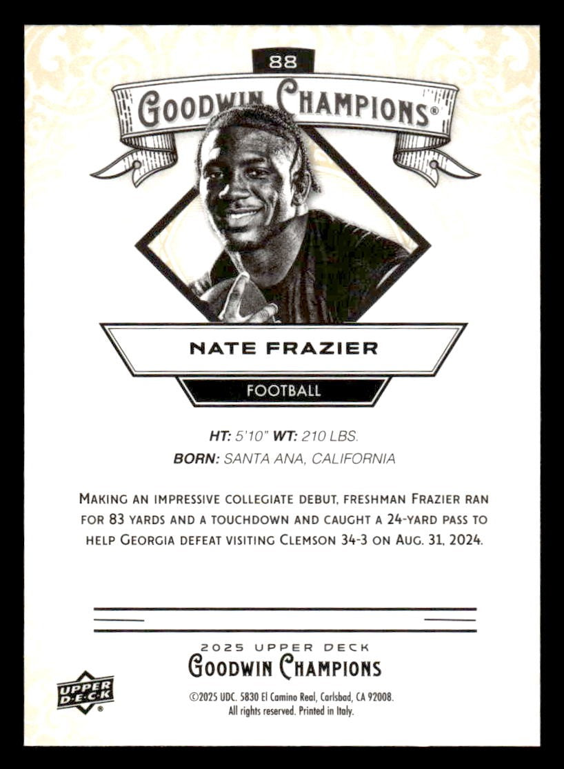 2025 Upper Deck Goodwin Champions #88 Nate Frazier
