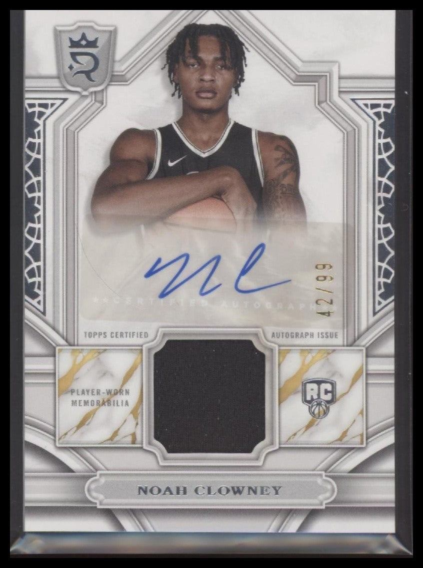 2023-24 Topps Royalty #RA-NC Noah Clowney Relic Signatures #42/99