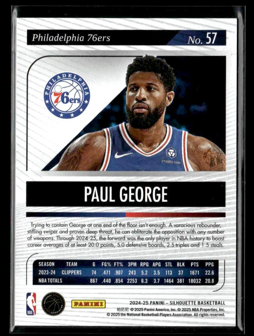 2024-25 Panini Silhouette #57 Paul George