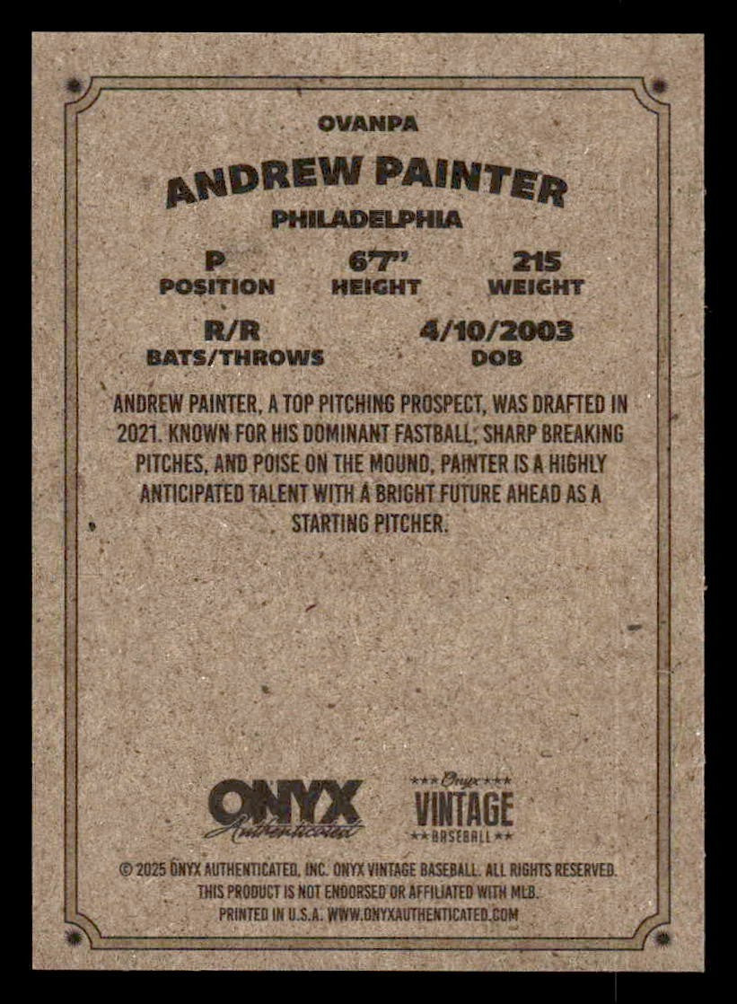 2025 Onyx Vintage #OVANPA Andrew Painter