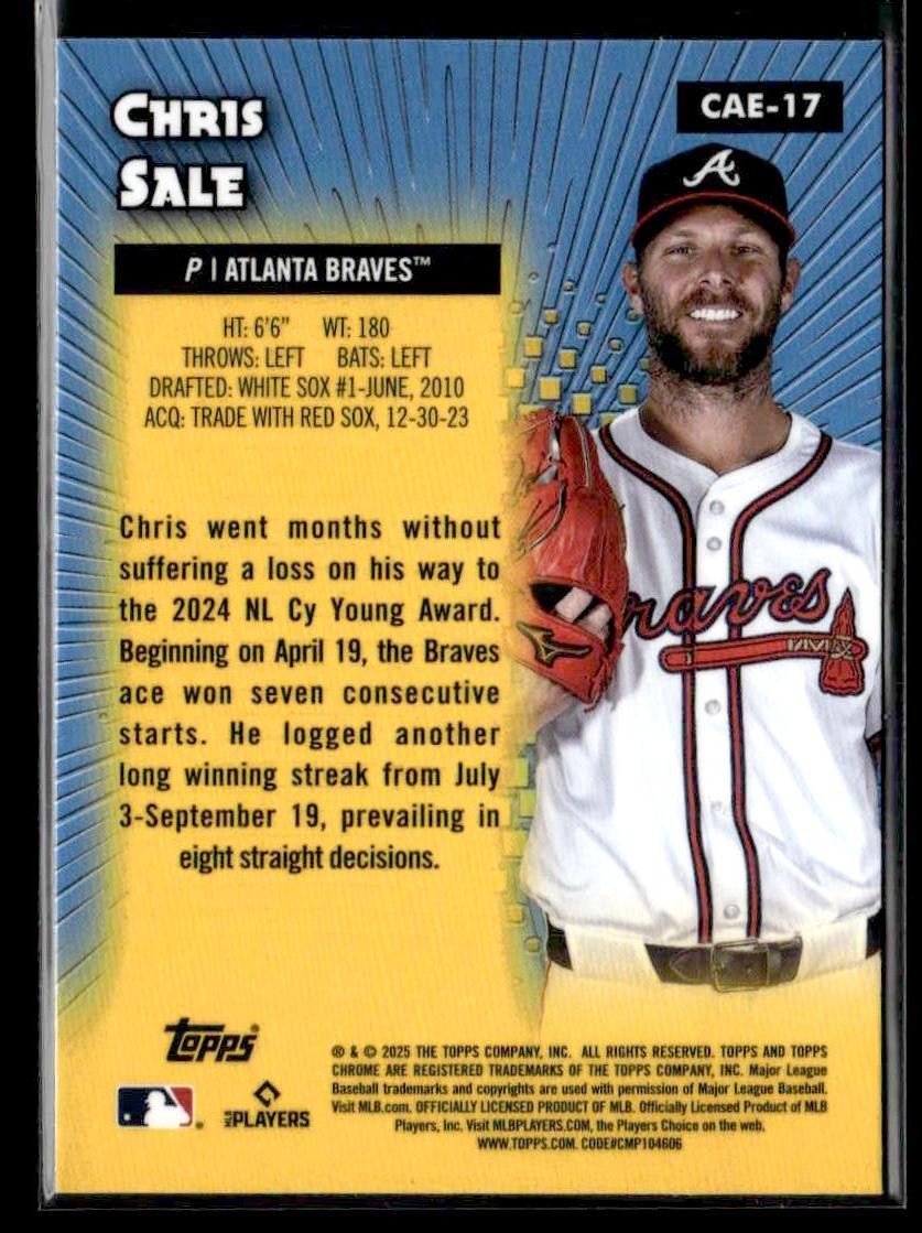 2025 Topps Chrome #CAE-17 Chris Sale Chrome All-Etch