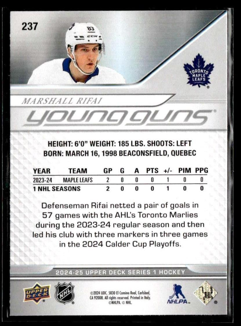 2024-25 Upper Deck #237 Marshall Rifai