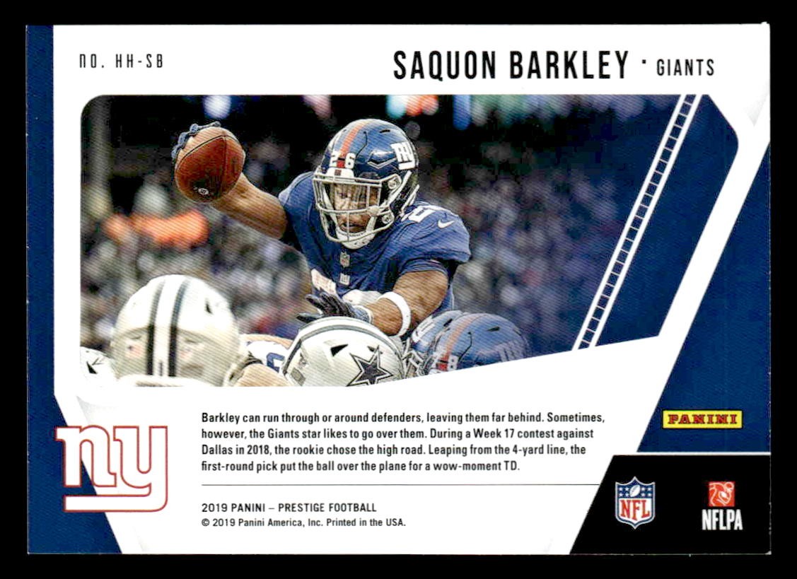 2019 Panini Prestige #HH-SB Saquon Barkley Highlight Reel