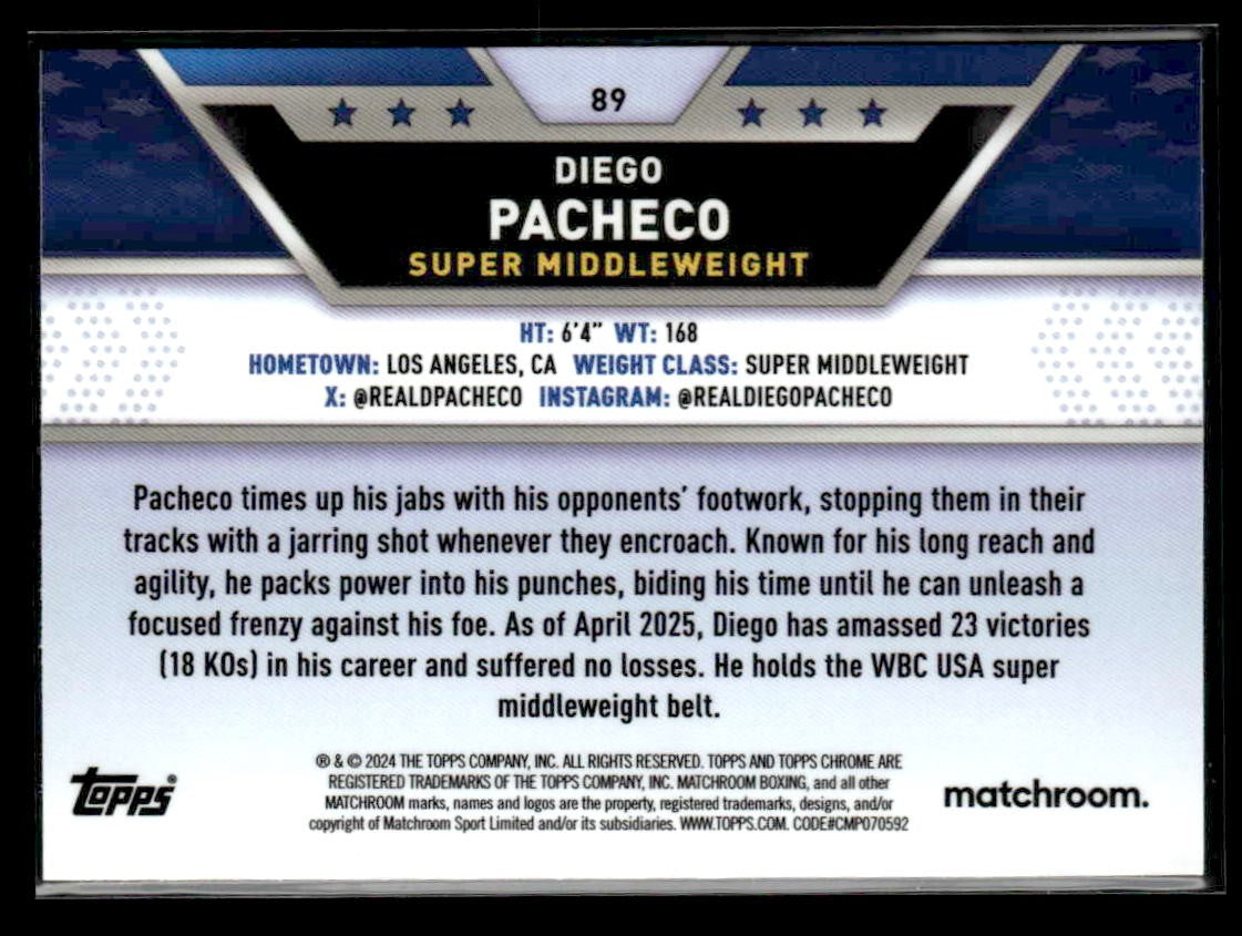 2024 Topps Chrome #89 Diego Pacheco Prism Refractor
