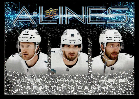 2024-25 Upper Deck #AL-25 Jared McCann/Matty Beniers/Oliver Bjorkstrand A-Lines