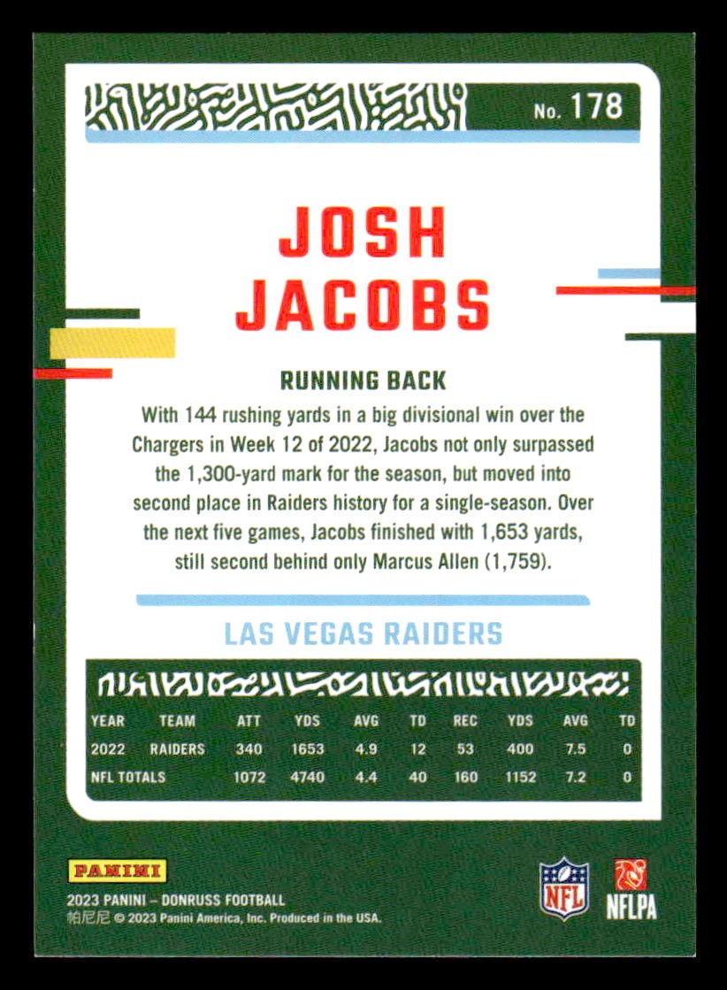 2023 Donruss #178 Josh Jacobs
