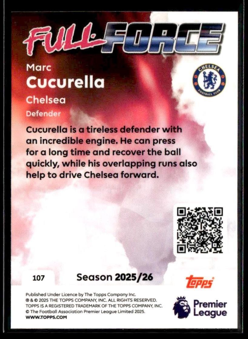 2025-26 Topps Premier League #107 Marc Cucurella Rainbow Foil