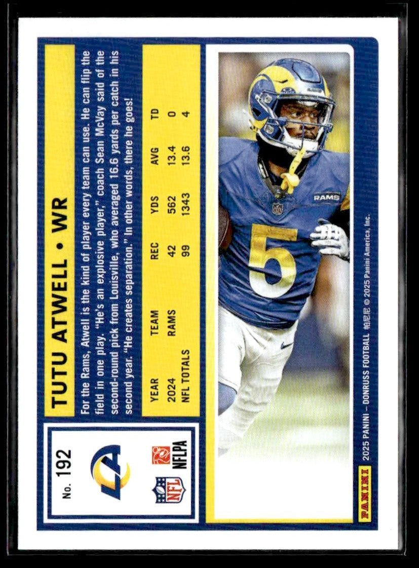 2025 Donruss #192 Tutu Atwell Press Proof Red