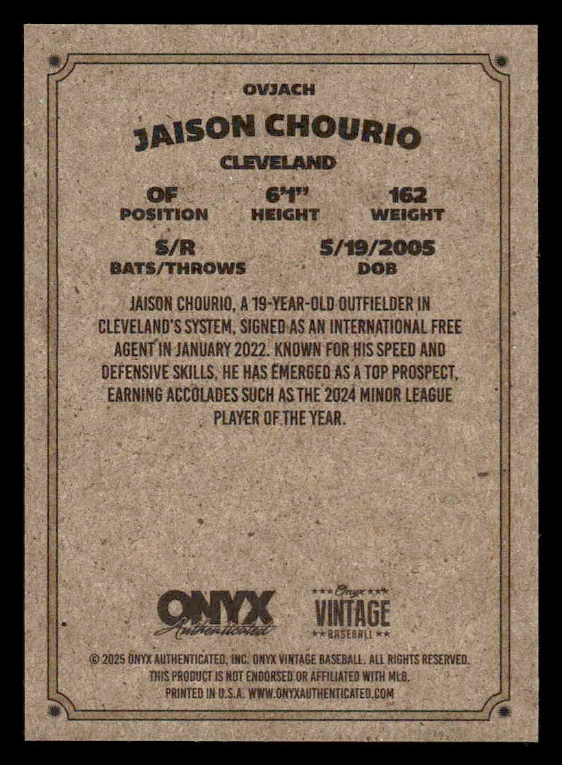 2025 Onyx Vintage #OVJACH Jaison Chourio