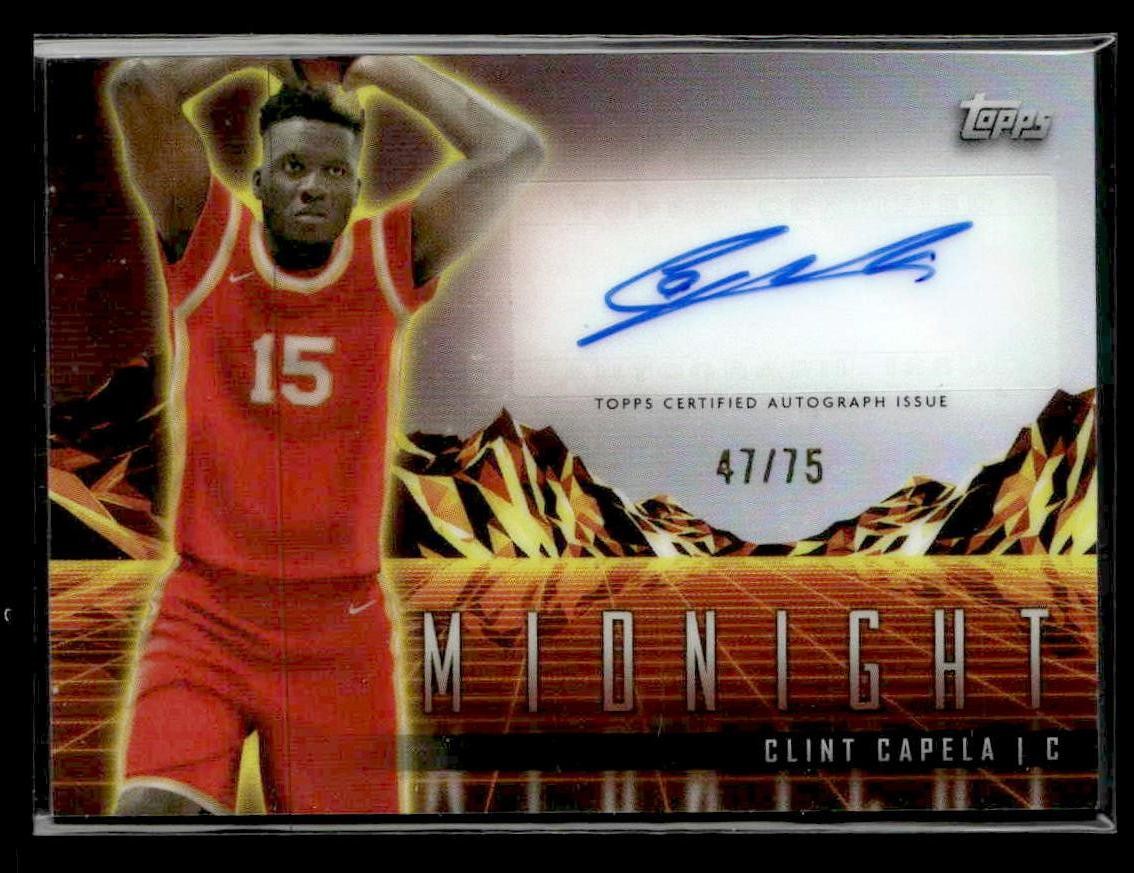 2023-24 Topps Midnight #HS-CC Clint Capela Horizon Signatures Dusk Max #/75