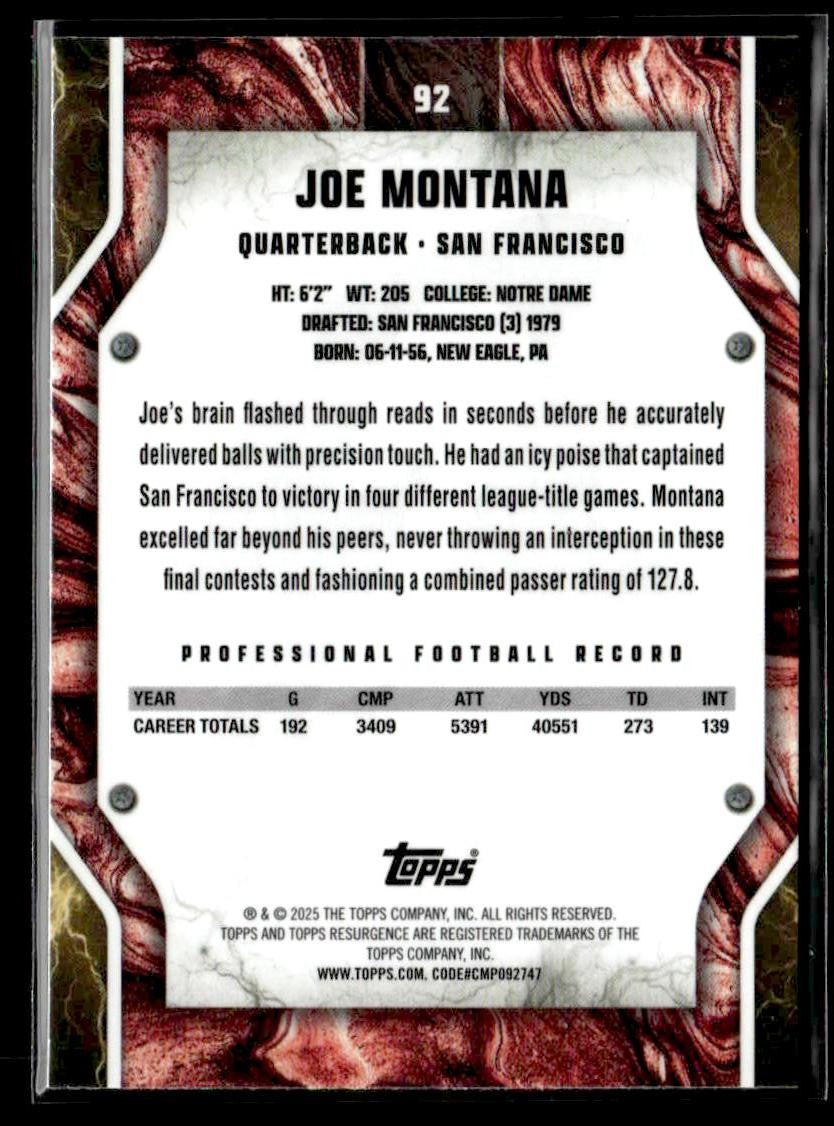 2024 Topps Resurgence #92 Joe Montana